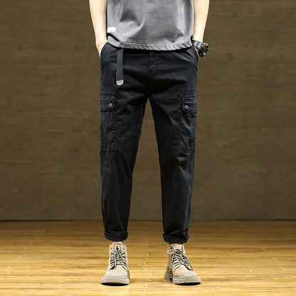 Herren Cargo-Hose Praktisch mit verstellbarem Bund und vielen Taschen