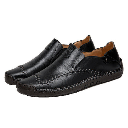 Damen Mokassins Leder Bequem Schuhe Mit Druckverschluss