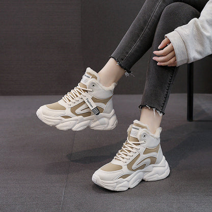 Damen Sneaker Warm Innenfutter Rutschfeste Sohle Modisch