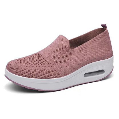 Damen Sneaker Slip-On Komfort Schuhe mit Luftdämpfung