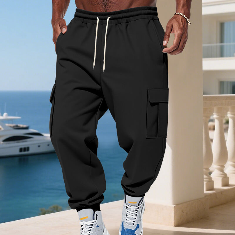 Herren Jogginghose Modisch Elastisch Mit Seitentaschen