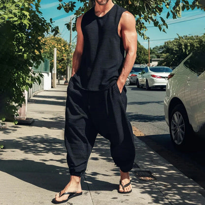 Herren Sommer Outfit mit Leichter Weste und Bequemen Hosen - BerlinGlamour