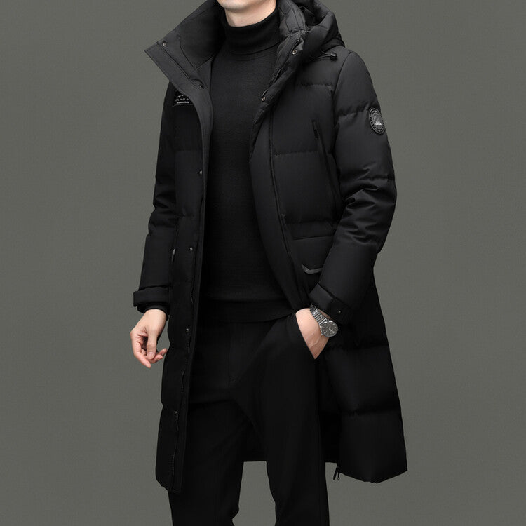 Herren Winterjacke Isoliert Lang Warm
