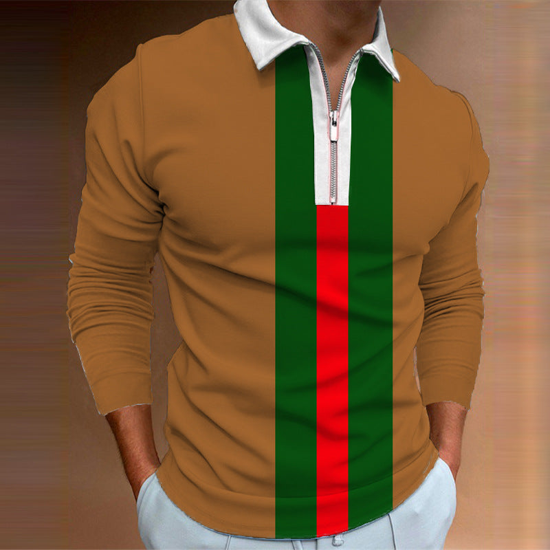 Herren Tennisoberteil Langarm Modern Farbblock Sportlich