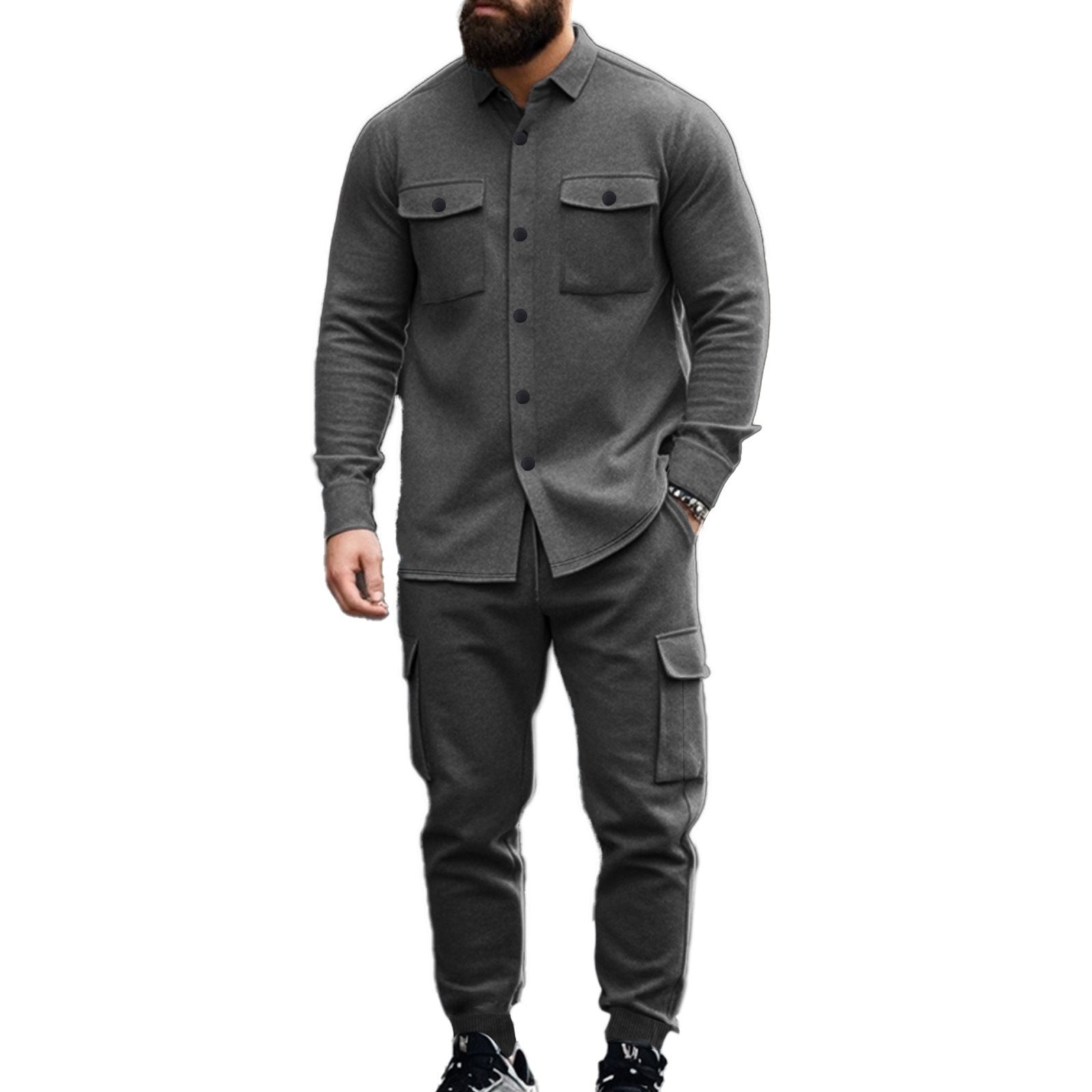 Herren Cargo Anzug Freizeit mit vielen Taschen Praktisch - BerlinGlamour