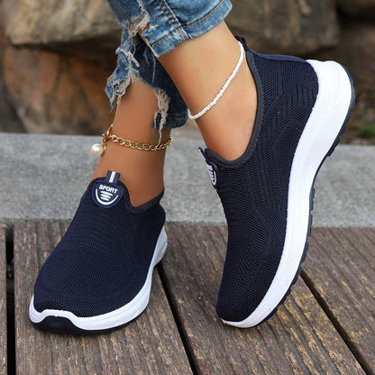 Damen Sportschuhe Bequem Atmungsaktiv Slip-On