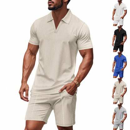 Herren Freizeit-Set Modern Atmungsaktiv Baumwolle Elegant - BerlinGlamour