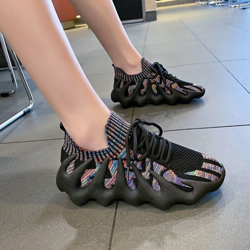 Damen Sneaker Sportschuhe Stretch Obermaterial Rutschfest