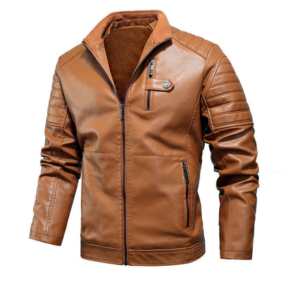 Herren Lederjacke Schwarz Modern Mit Innenfutter