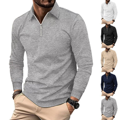 Stilvoller Herren Pullover Stehkragen Strukturiert Modern - BerlinGlamour