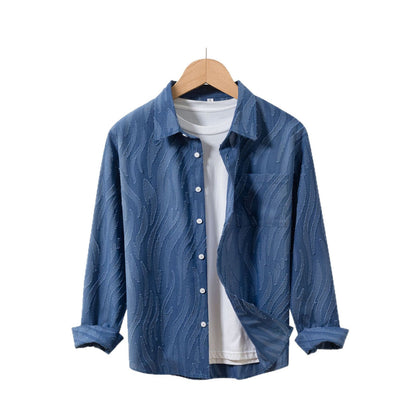 Herren Hemdjacke Lässig Design Modern