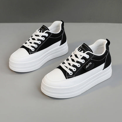 Damen Plateau Sneaker Bequem Atmungsaktiv Rutschfest
