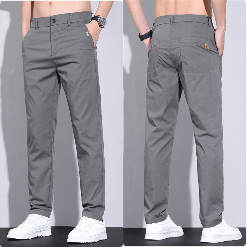 Herren Chino-Hose Elastisch Mit Seiten-Taschen Modern - BerlinGlamour