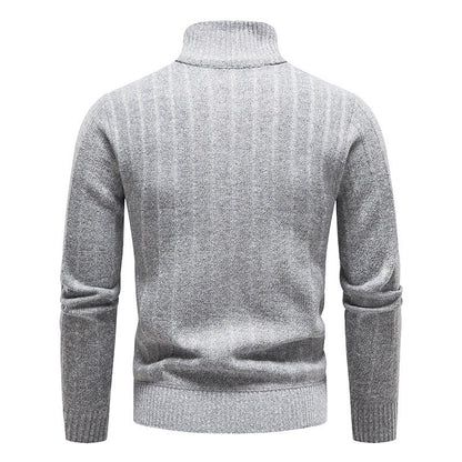 Herren Strickpullover Modern Halb-Reißverschluss Pullover