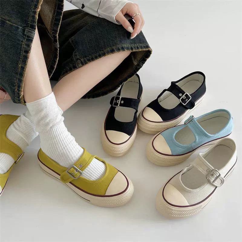 Damen Schuhe Mary Jane Weich Moderne Riemen Schuhe - BerlinGlamour