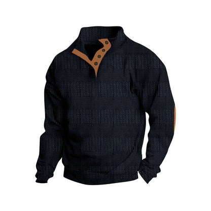 Herren Pullover Modern Strukturiert Kragen Trendy