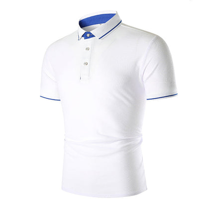Herren Poloshirt Atmungsaktiv mit Kontrastkragen Modern