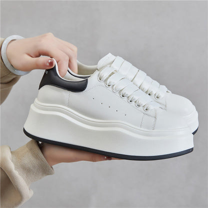 Damen Plateau Sneaker Hoch Modisch Elastisch
