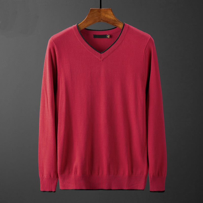 Herren Pullover V-Ausschnitt Modern Style
