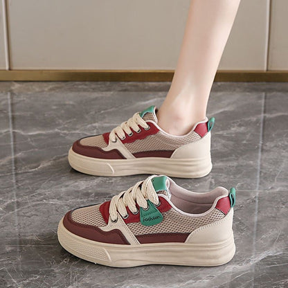 Damen Sneaker Atmungsaktiv Bequem Laufsohle Sportlich - BerlinGlamour
