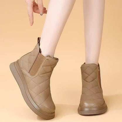 Damen Winterstiefeletten Gefüttert Warm Kunstfell Sohle