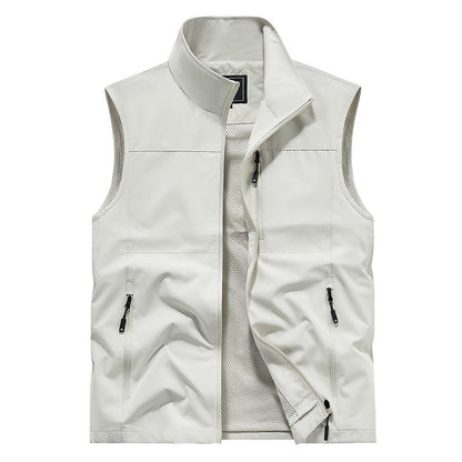 Herren Outdoor-Weste atmungsaktiv mit Taschen Funktionsshirt