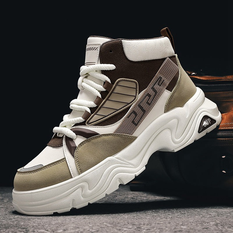 Damen Sneaker Sportlich High-Top mit Kontrastdesign Rutschfest