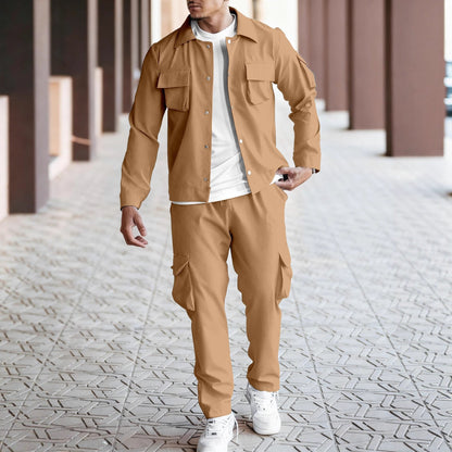 Herren Cargo-Jacke und Hose Multifunktions Outfit