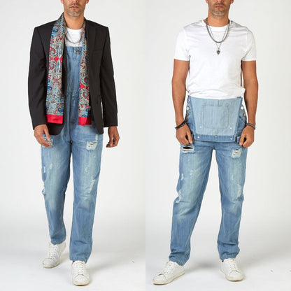 Herren Jeans Riss Hose Used Look Denim