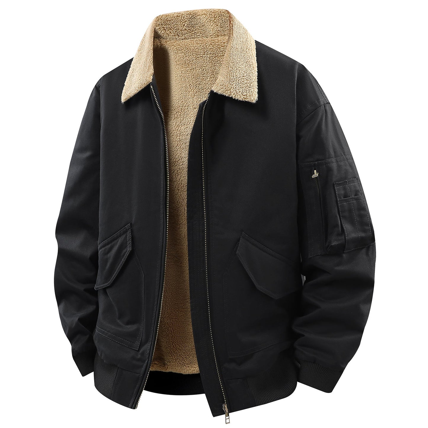 Herren Steppjacke Warm Isoliert Vieltaschig