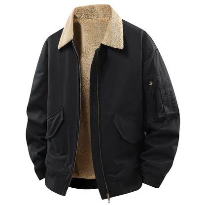 Herren Steppjacke Warm Isoliert Vieltaschig