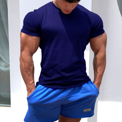 Herren Sportset: Fitness-T-Shirt und Shorts Kurz Trainingsbekleidung