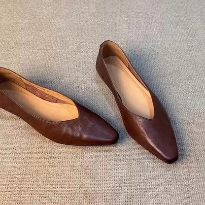 Damen Slipper Spitze Elegante V-Ausschnitt Schuhe