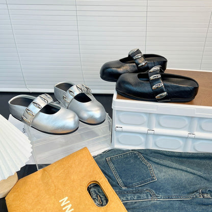 Damen Clogs mit Riemen und Schmuckdetails Modern