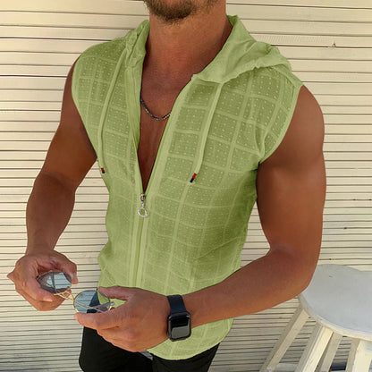 Männer Hoodie Ärmellos Sportlich Funktionsshirt