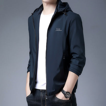 Herren Funktionsjacke Leicht Kapuze Atmungsaktiv Waterproof