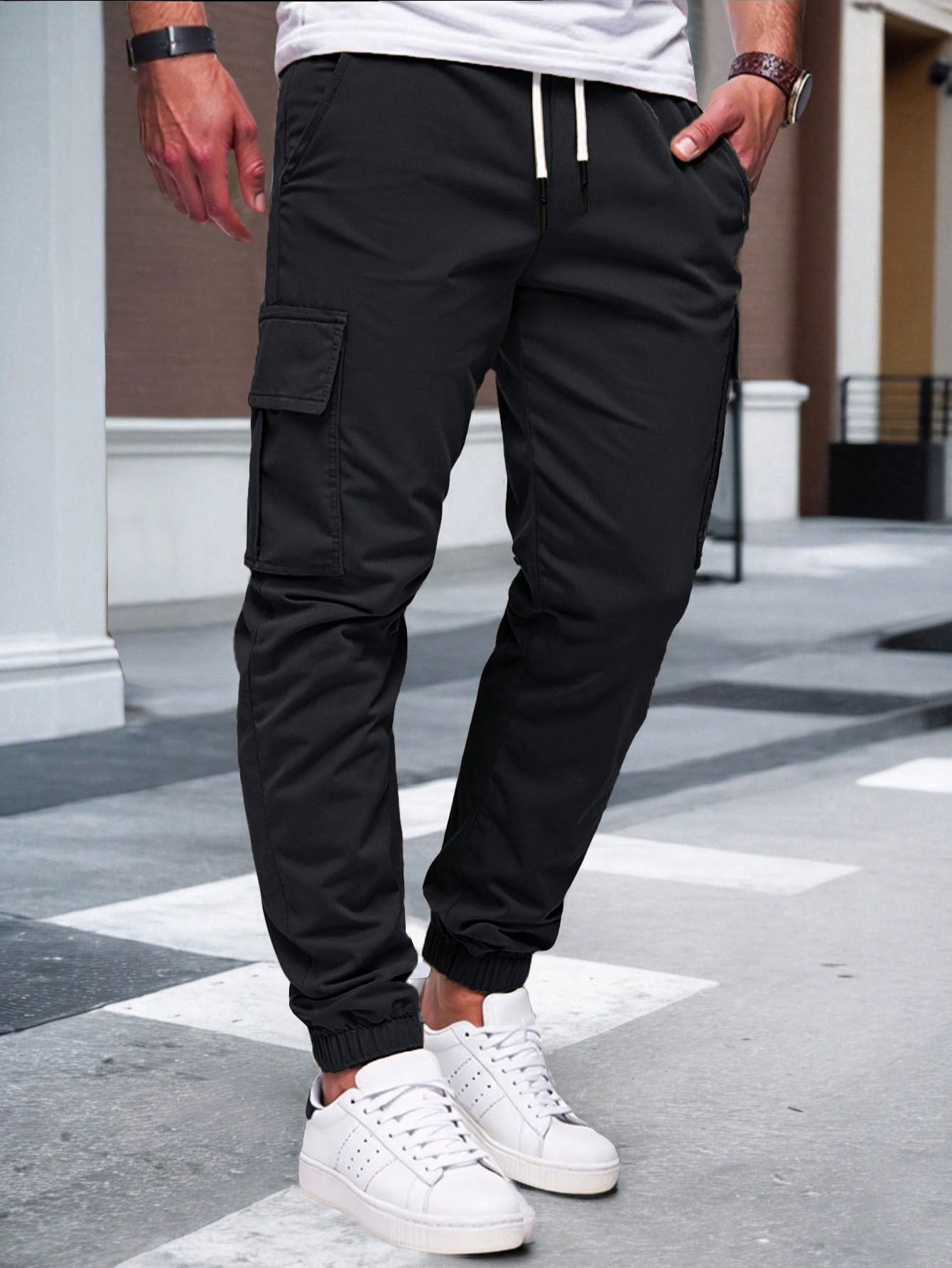 Herren Cargo-Hose Bequem Praktisch