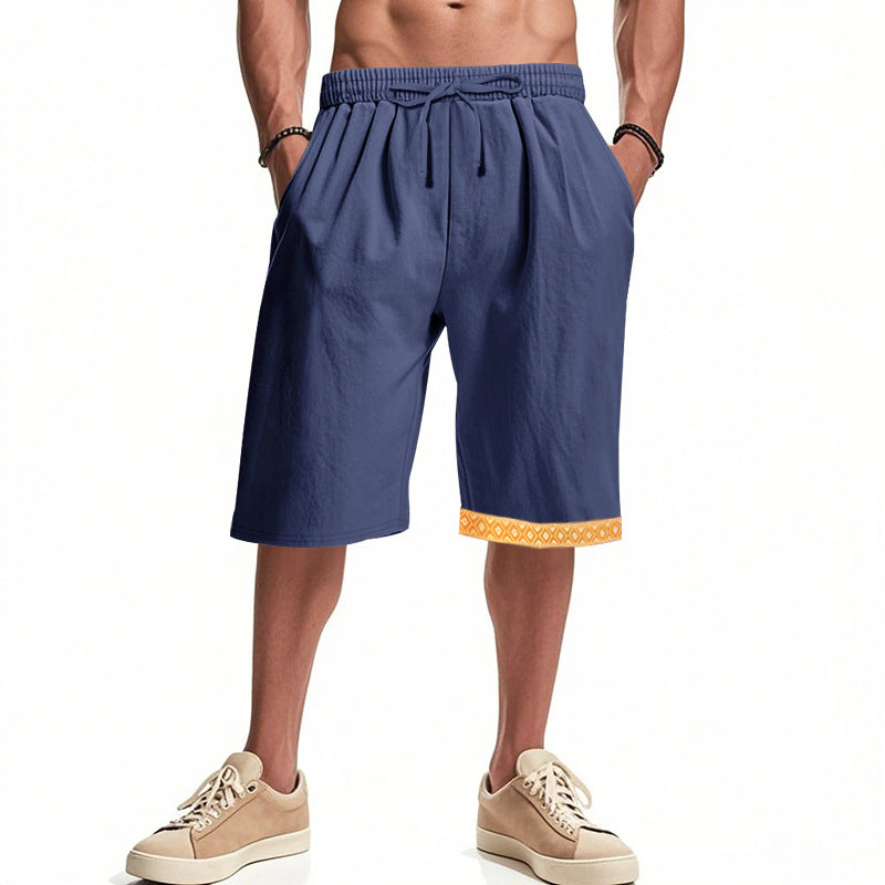 Herren Bermudashorts Bequem Elastisch Mit Kordelzug