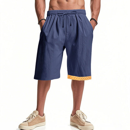 Herren Bermudashorts Bequem Elastisch Mit Kordelzug
