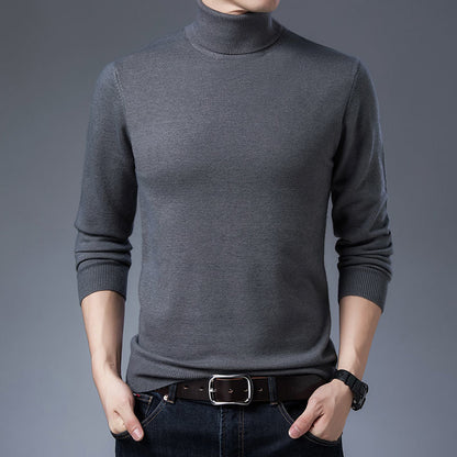 Herren Rollkragenpullover aus Merino Wolle Warm Elegant