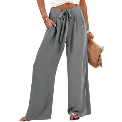Damen Palazzo Hose Leicht und Luftig mit Taschen Sommer