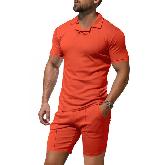 Herren Sportset Polohemd Shorts Freizeitbekleidung - BerlinGlamour