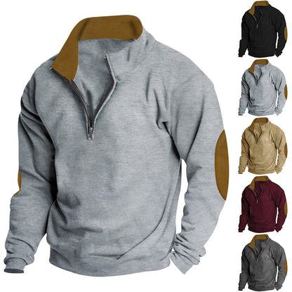 Herren Pullover Sportlich Reißverschluss Halsöffnung