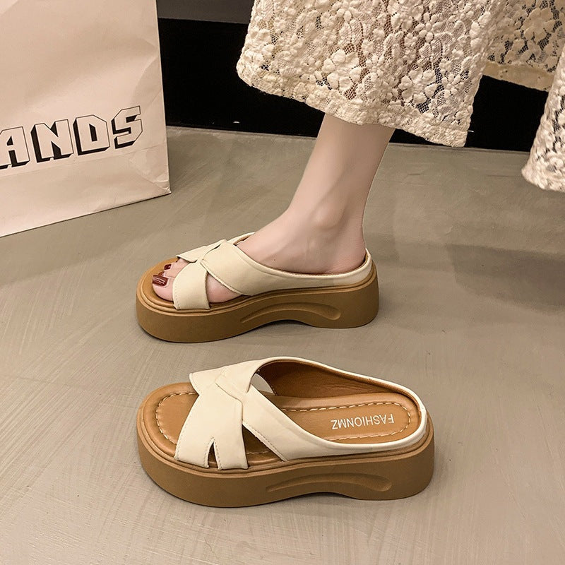 Damen Plateau-Sandalen Bequem Stilvoll Knotendesign