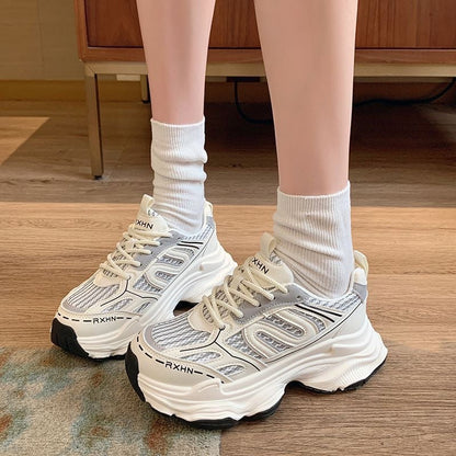 Bequeme Damen Sneaker Atmungsaktiv Sportlich Mode