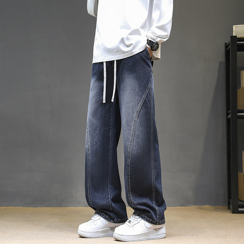 Herren Jeanshose Weit Bequem Elastisch Modern