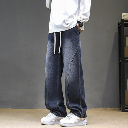 Herren Jeanshose Weit Bequem Elastisch Modern