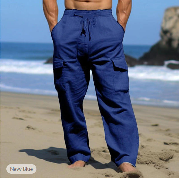 Herren Cargo-Hose Bequem Freizeit mit großen Taschen