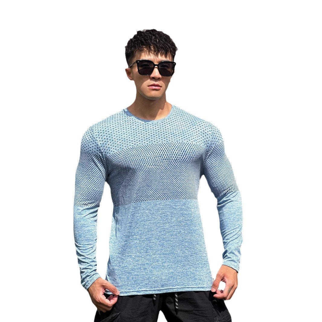 Herren Trainingsshirt Langarm Atmungsaktiv Feuchtigkeitstransport