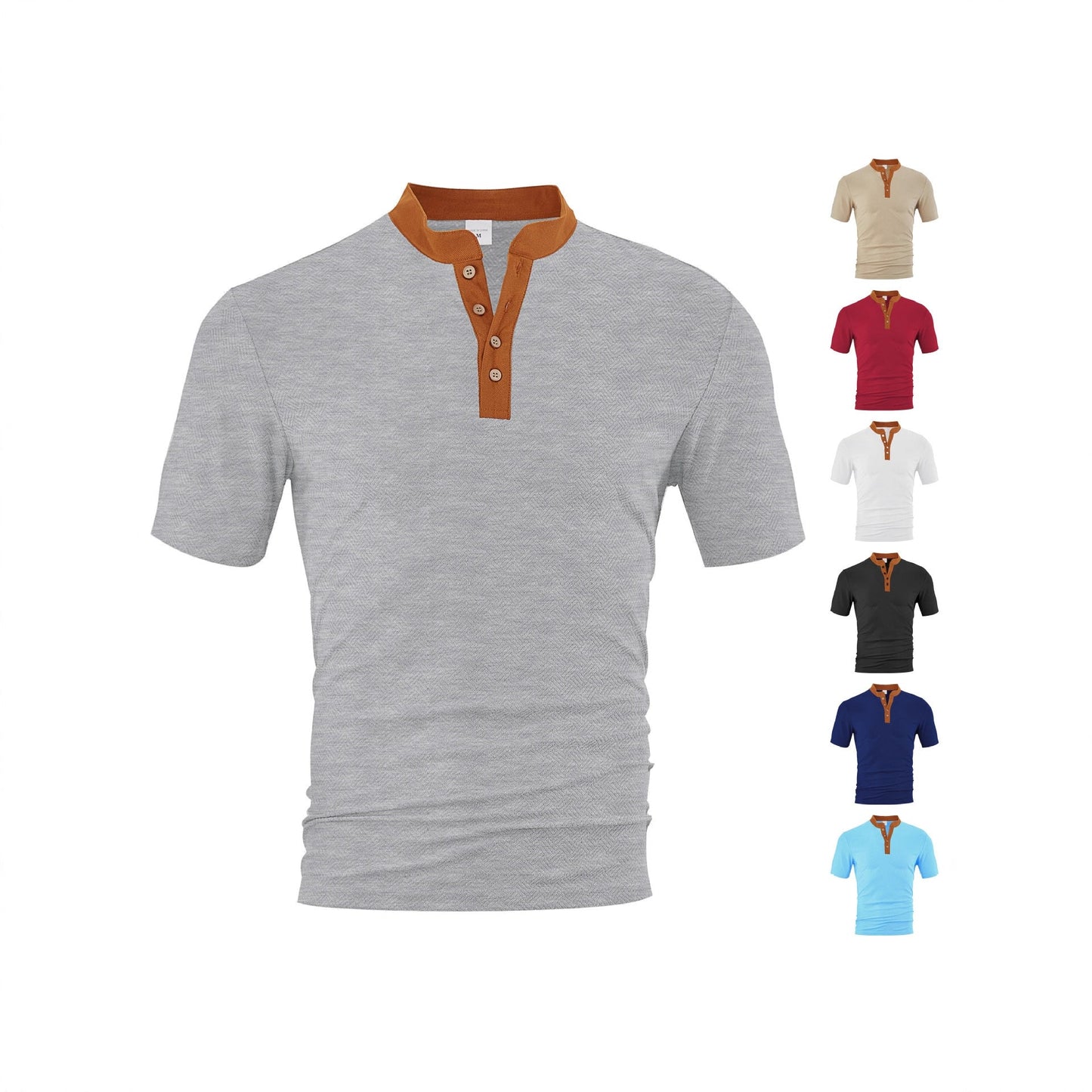Herren Polohemd Elegantes Design Strukturiert Modern
